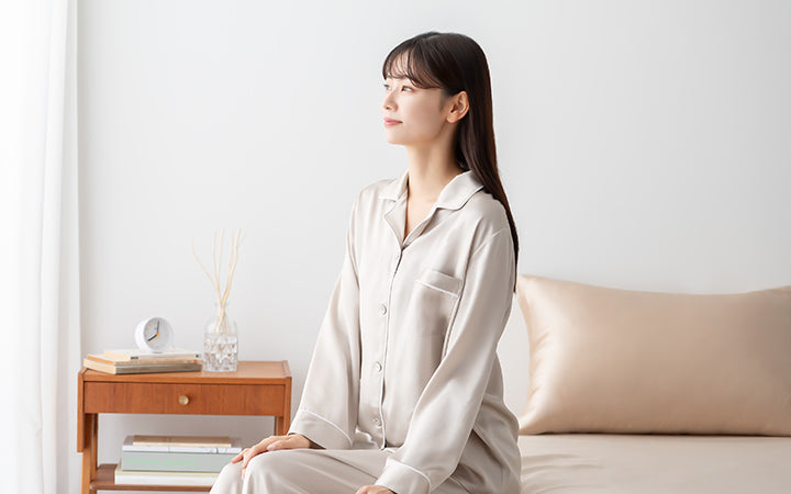 「シルク パジャマ」にくすみカラーが仲間入り!