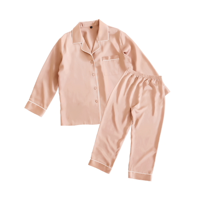 シルク レディースパジャマ(長袖上下セット)