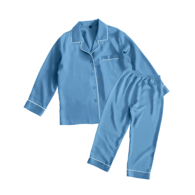 シルク レディースパジャマ(長袖上下セット)