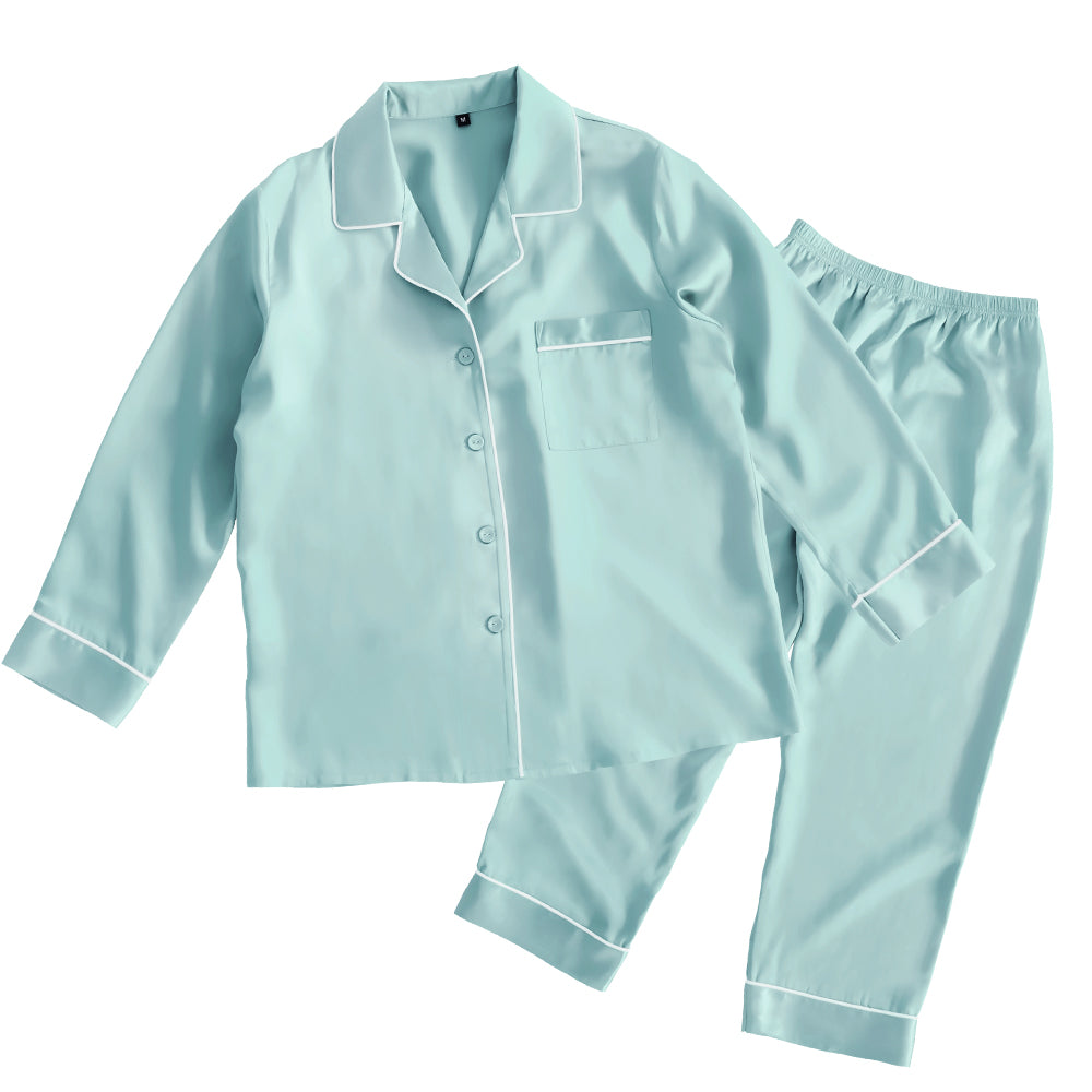 シルク レディースパジャマ(長袖上下セット)