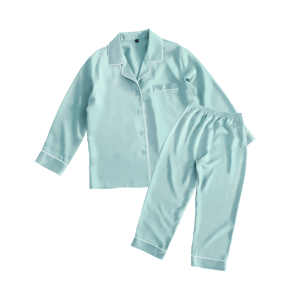 シルク レディースパジャマ(長袖上下セット)