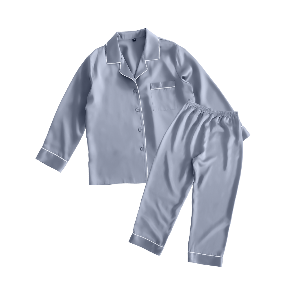 シルク レディースパジャマ(長袖上下セット)