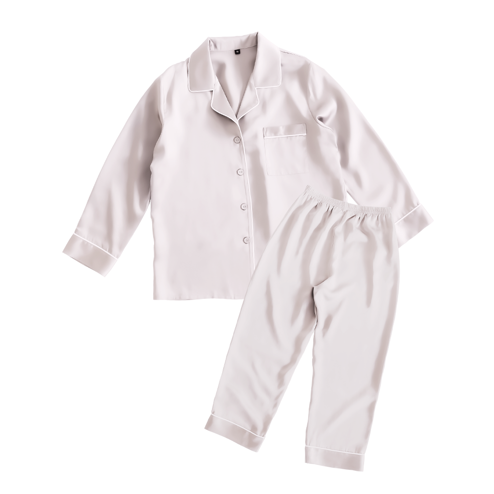 シルク レディースパジャマ(長袖上下セット)