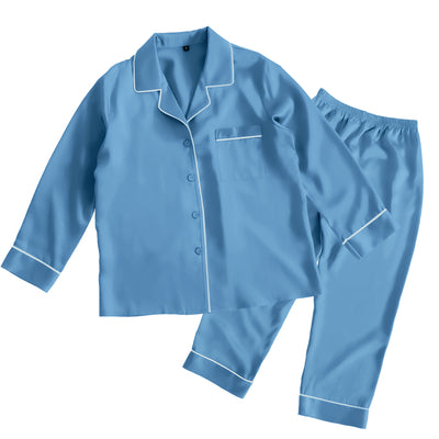 シルク レディースパジャマ(長袖上下セット)