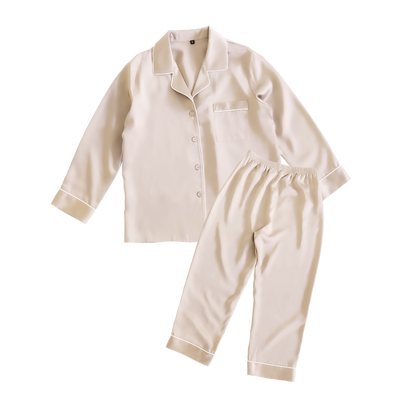 シルク レディースパジャマ(長袖上下セット)
