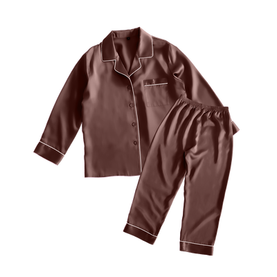 シルク レディースパジャマ(長袖上下セット)