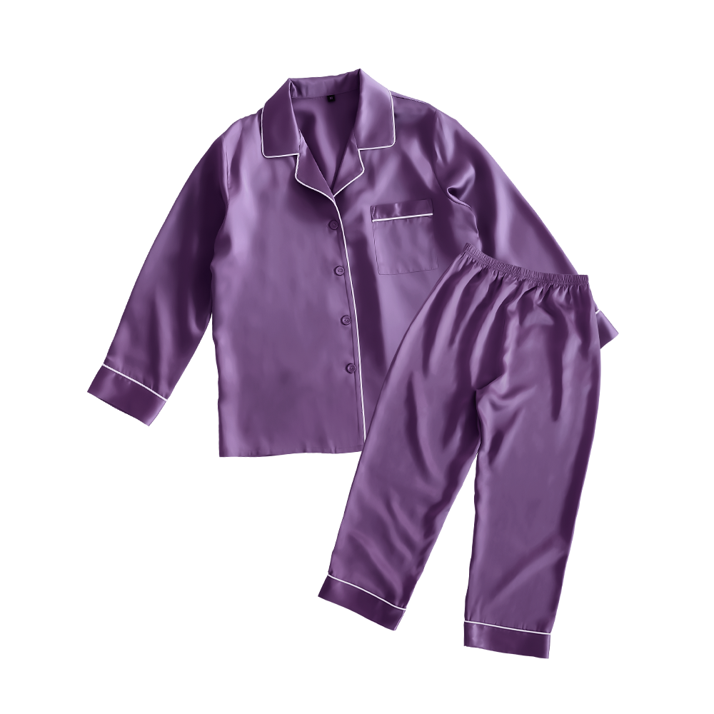 シルク レディースパジャマ(長袖上下セット)