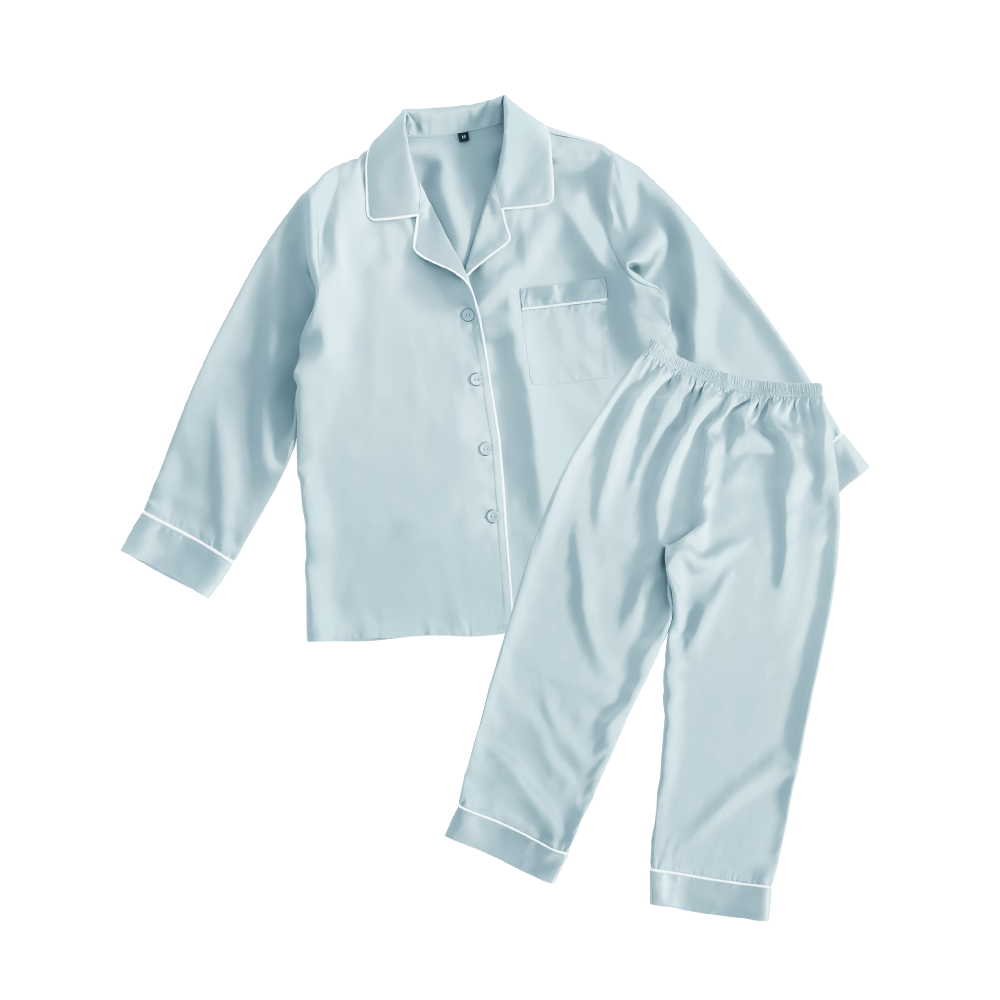 シルク レディースパジャマ(長袖上下セット)
