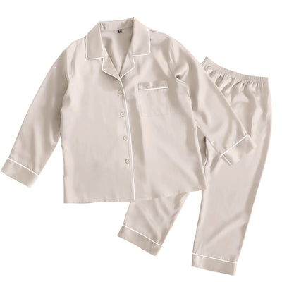 シルク レディースパジャマ(長袖上下セット)