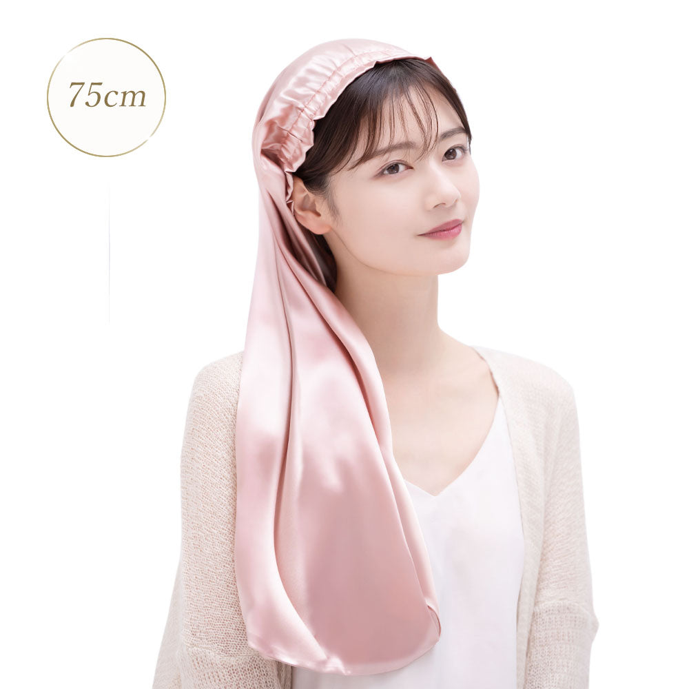 シルク ヘアケアキャップ(ゴム紐タイプ)