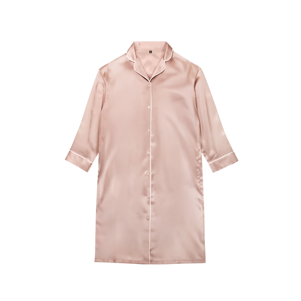 シルク ワンピースパジャマ