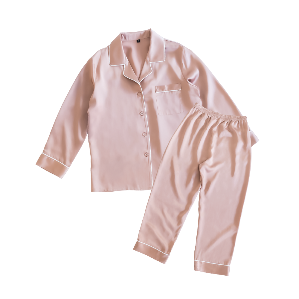 シルク レディースパジャマ(長袖上下セット)