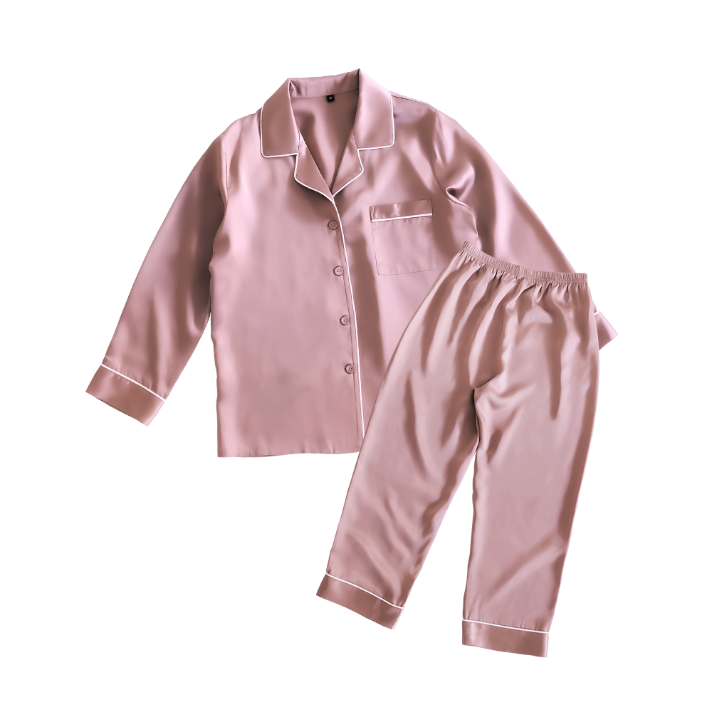 シルク レディースパジャマ(長袖上下セット)