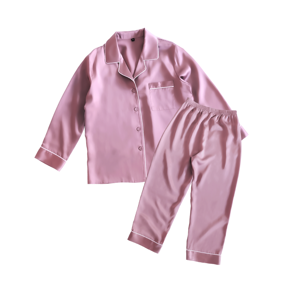 シルク レディースパジャマ(長袖上下セット)