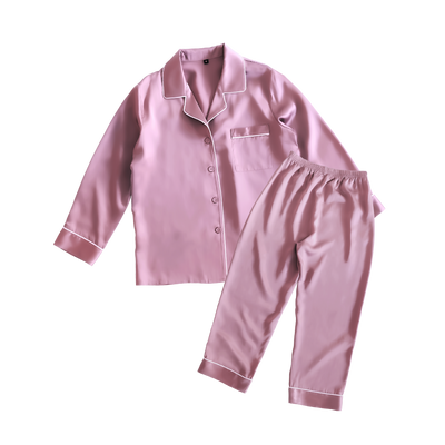 シルク レディースパジャマ(長袖上下セット)
