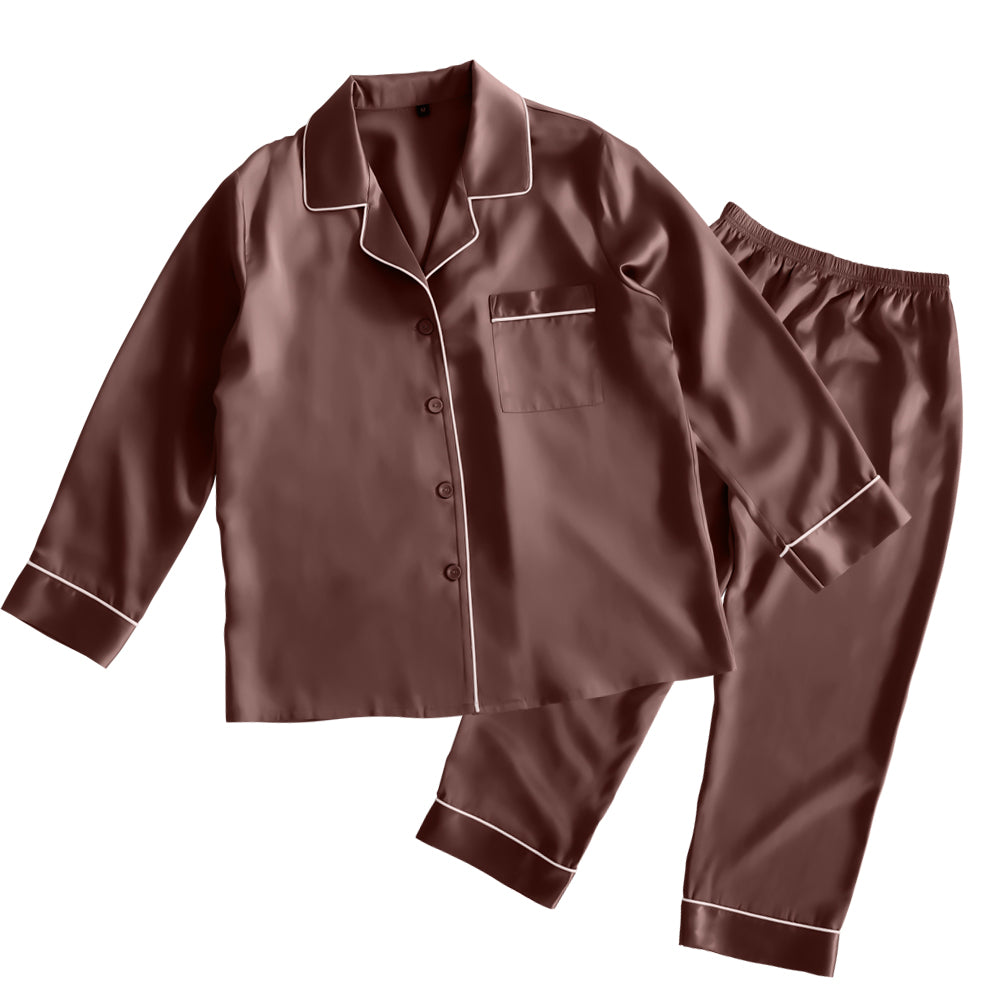 シルク レディースパジャマ(長袖上下セット)