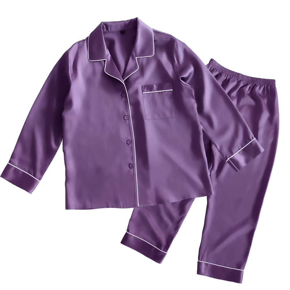 シルク レディースパジャマ(長袖上下セット)