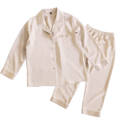 シルク レディースパジャマ(長袖上下セット)