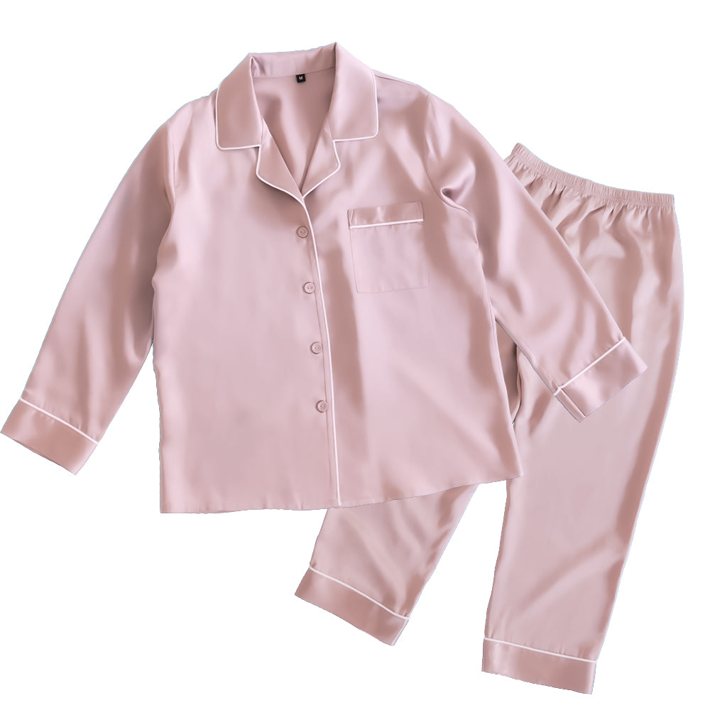 シルク レディースパジャマ(長袖上下セット)