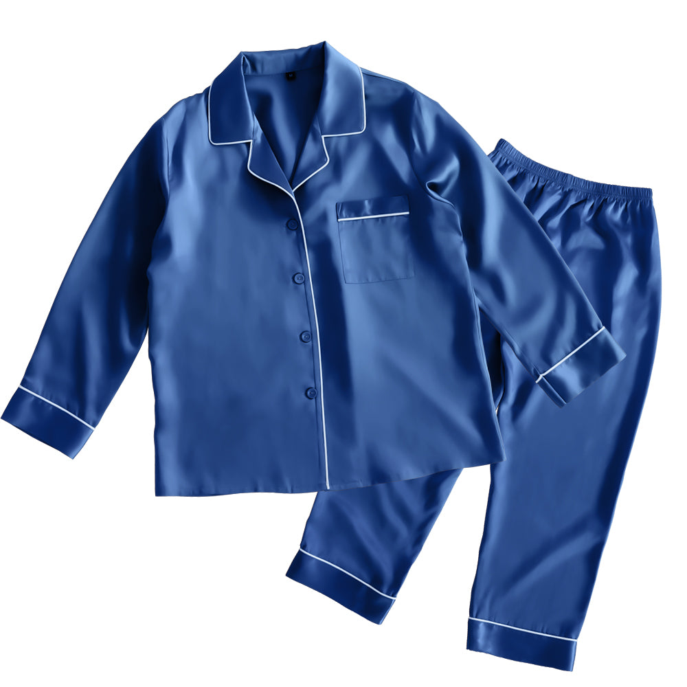 シルク レディースパジャマ(長袖上下セット)