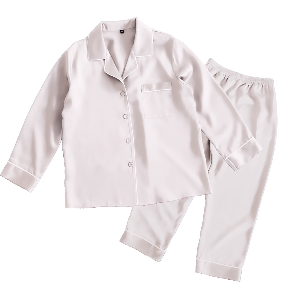 シルク レディースパジャマ(長袖上下セット)