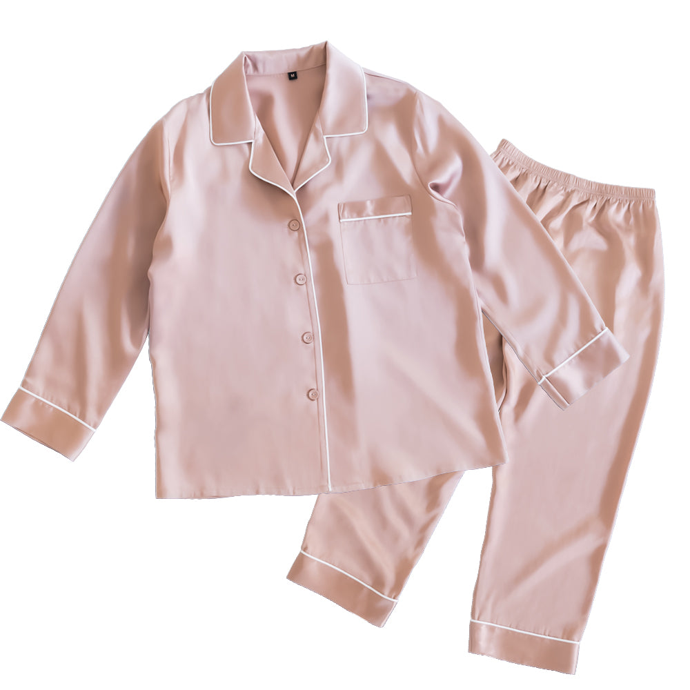 シルク レディースパジャマ(長袖上下セット)